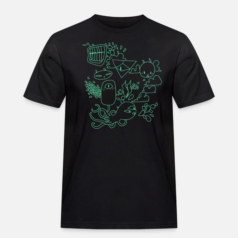 Grumpy Rabbits - Men's Workwear T-Shirt - black