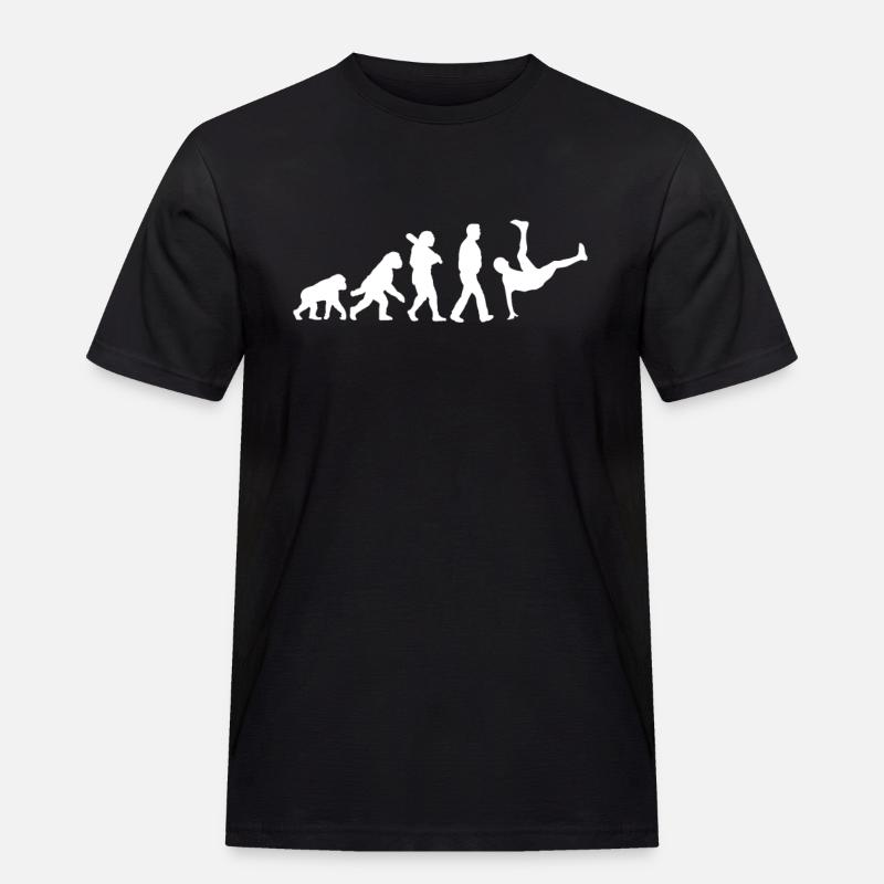 Evolution of break dance - Men's Workwear T-Shirt - black