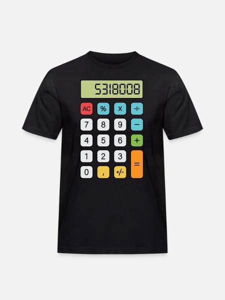 Boobies Calculator - Men's Workwear T-Shirt - black