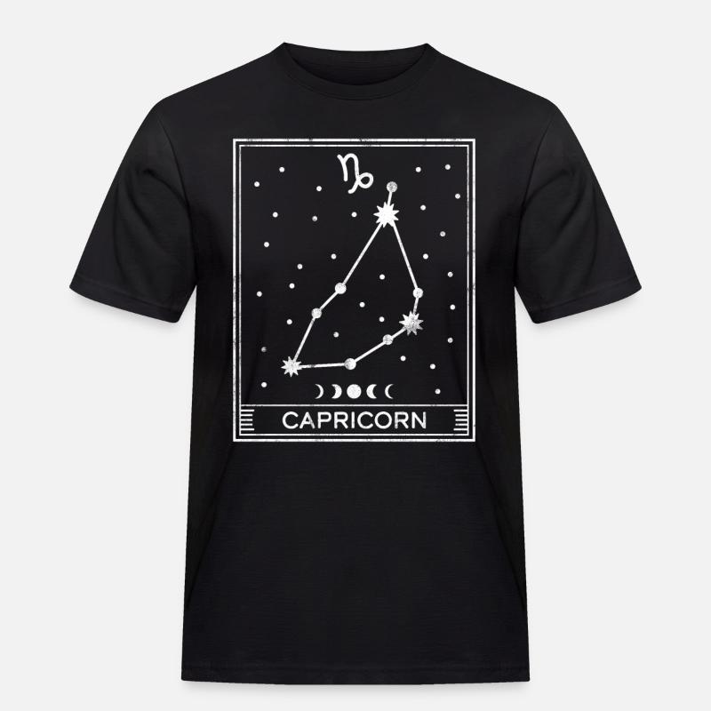 Sternzeichen Steinbock - Männer Workwear T-Shirt - Schwarz