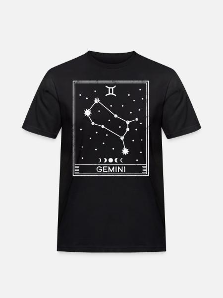 Gemini Star Sign - Men's Workwear T-Shirt - black