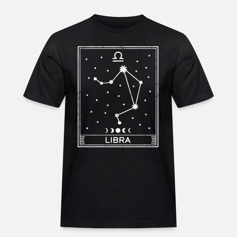 Waage-Sternzeichen - Männer Workwear T-Shirt - Schwarz