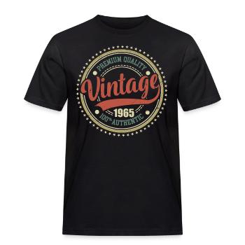 Vintage 1965 Anniversaire Retro 1965 - T-shirt Workwear homme - noir - Devant - AI Model Male 178 light (178cm)
