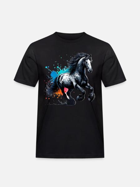 Cheval Frison Cadeau Cheval - T-shirt Workwear homme - noir