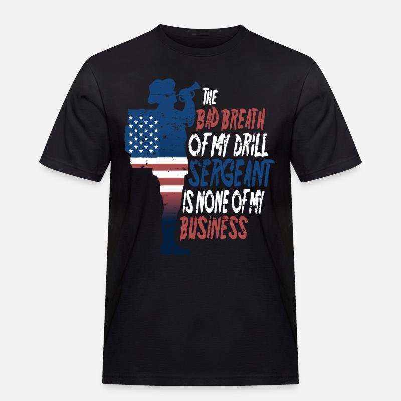 Drill Sergeant - Männer Workwear T-Shirt - Schwarz