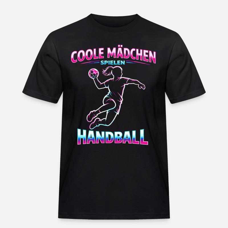handball mädchen weihnachten geschenk - Männer Workwear T-Shirt - Schwarz