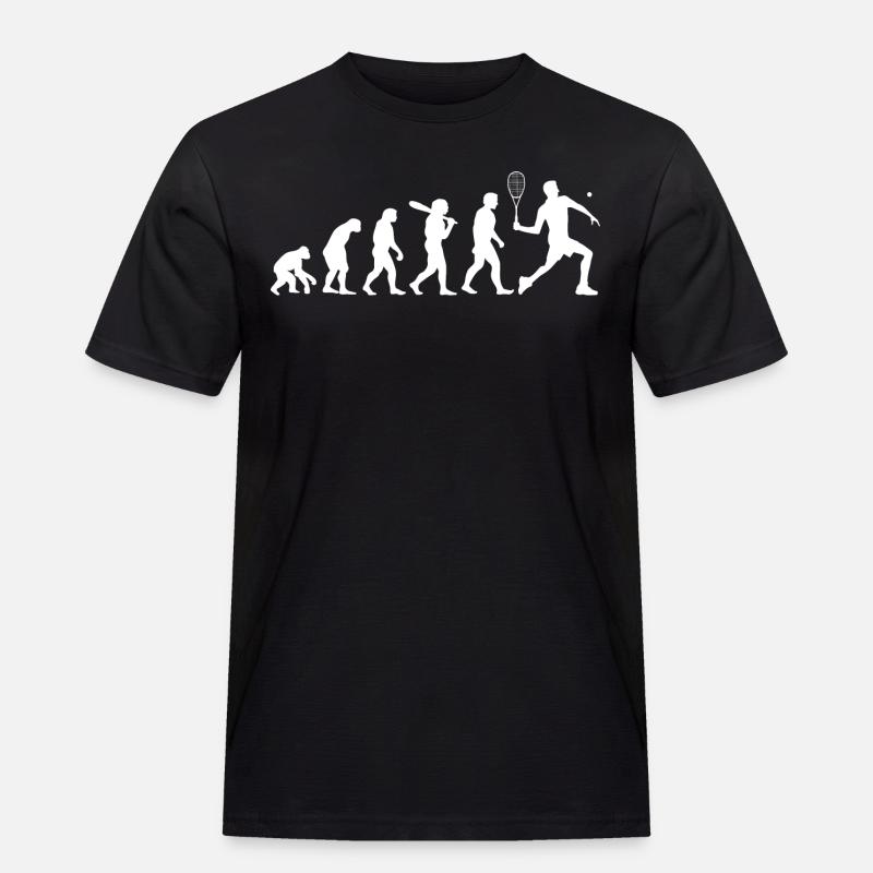 Evolution Squash-Spieler - Männer Workwear T-Shirt - Schwarz