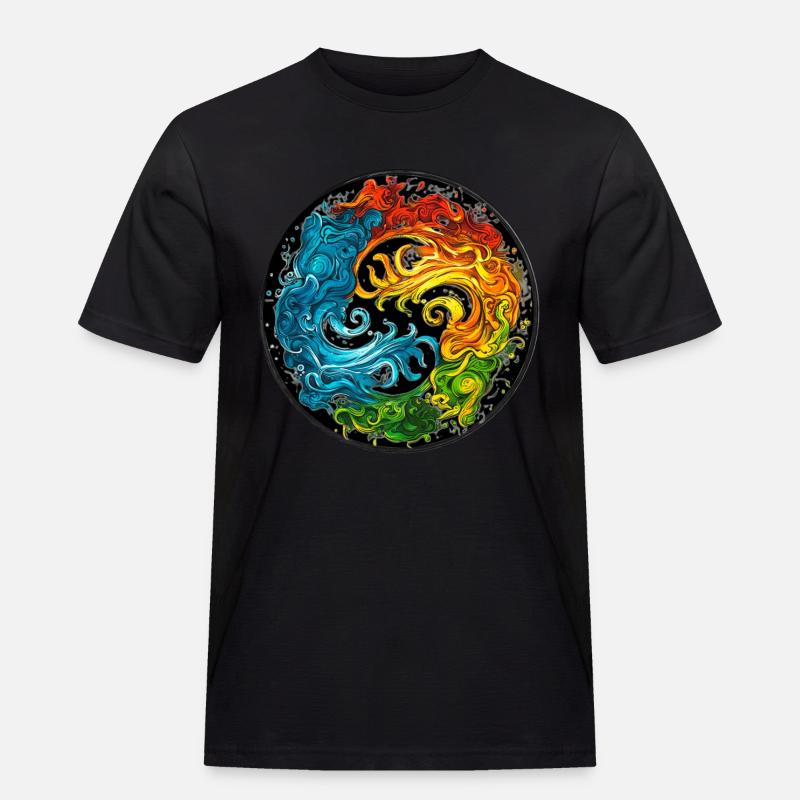 Die Elemente - Männer Workwear T-Shirt - Schwarz
