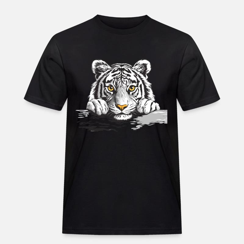 Tiger - Männer Workwear T-Shirt - Schwarz