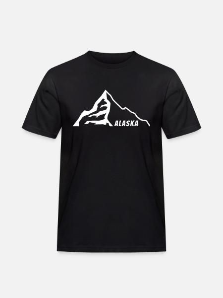 Gave idé stor Alaska bogstaver bjerge vildmark - Herre Workwear T-Shirt - sort