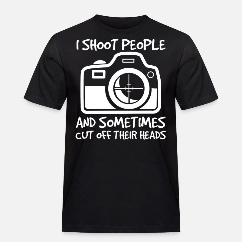 Foto Vektor cooles Geschenk - Männer Workwear T-Shirt - Schwarz