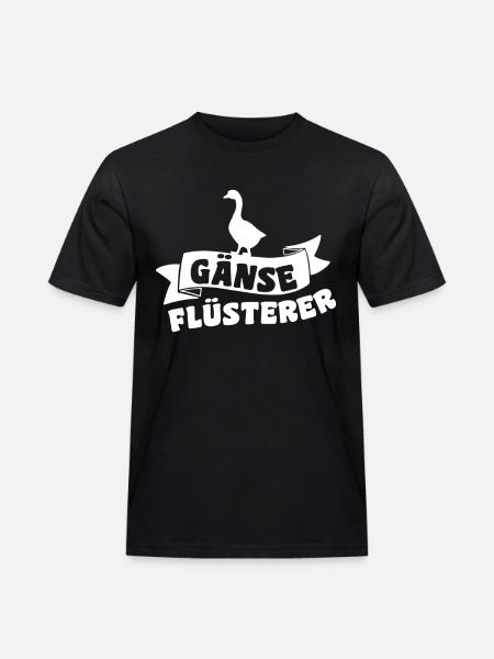 Gänse Flüsterer - Männer Workwear T-Shirt - Schwarz