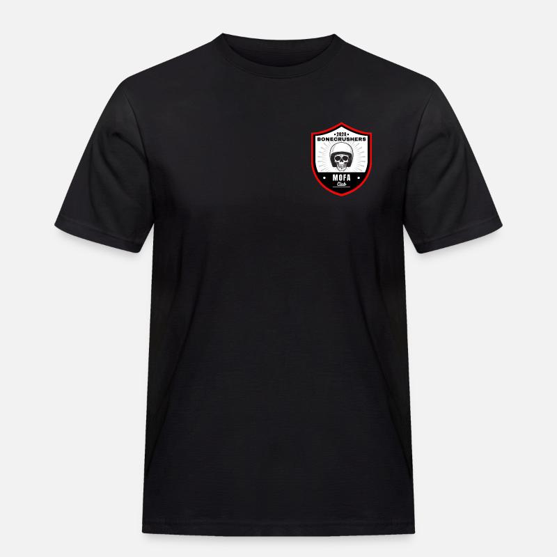 Bonecrushers Shield Logo - Männer Workwear T-Shirt - Schwarz
