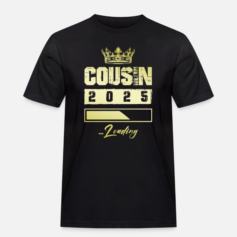 Cousin 2025 Loading - Männer Workwear T-Shirt - Schwarz