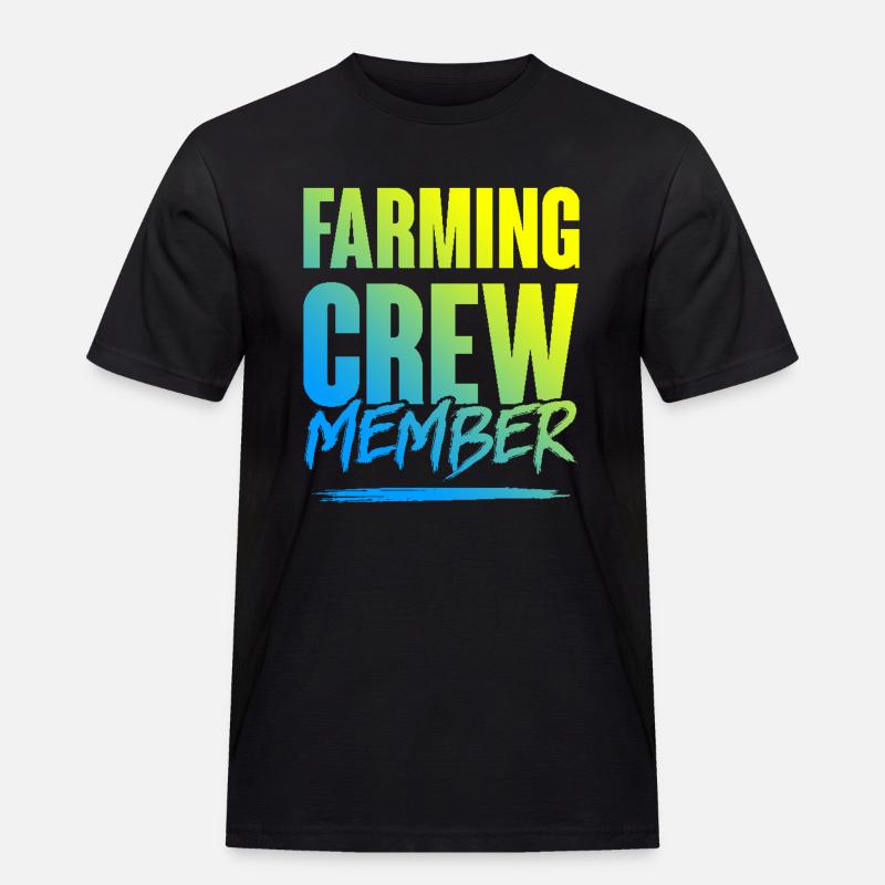 Farming Crew - Männer Workwear T-Shirt - Schwarz