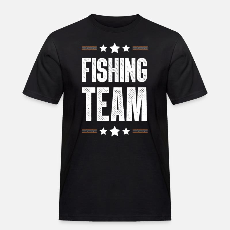 Fishing Team - Männer Workwear T-Shirt - Schwarz
