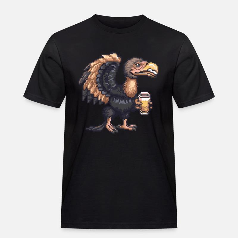 Harpyie Vogel Pixel Bier - Männer Workwear T-Shirt - Schwarz