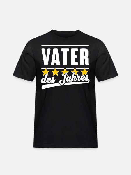 Vater des Jahres - Männer Workwear T-Shirt - Schwarz
