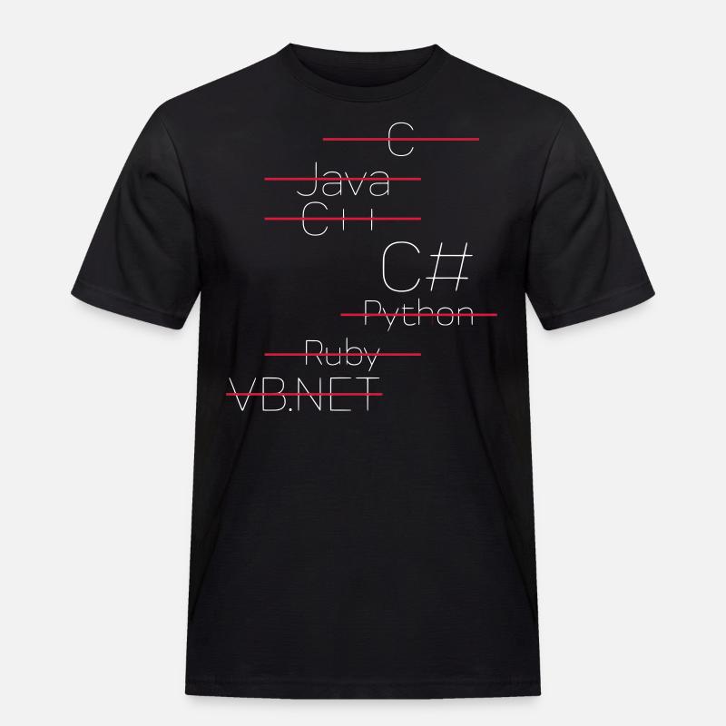 C# - C-Sharp / C Sharp - Männer Workwear T-Shirt - Schwarz