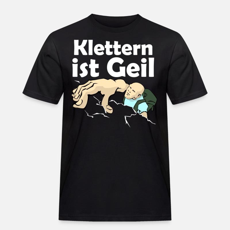 Klettern ist Geil | Klettern - Männer Workwear T-Shirt - Schwarz
