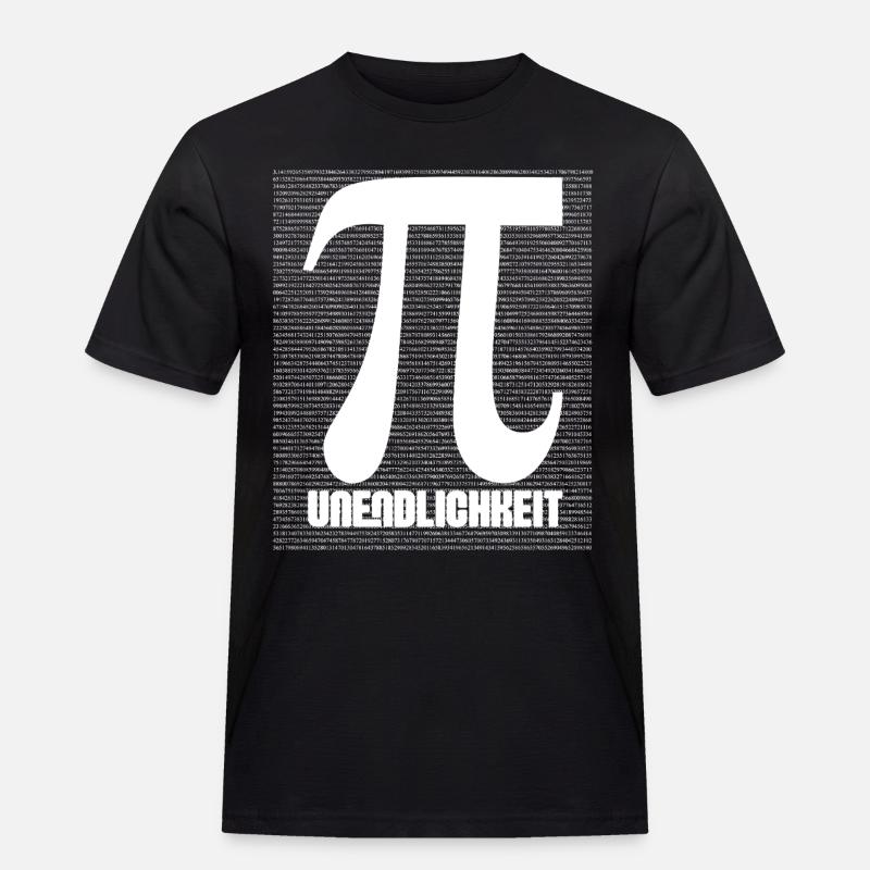 Pi Symbol Muster Nerd - Männer Workwear T-Shirt - Schwarz