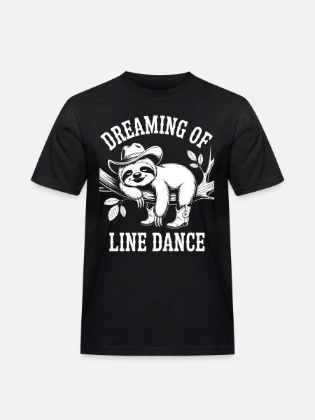 Sloth Dreaming Line Dance - Men's Workwear T-Shirt - black