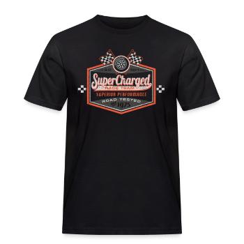 Super Charged - Men's Workwear T-Shirt - black - Front - AI Model Male 178 light (178cm)