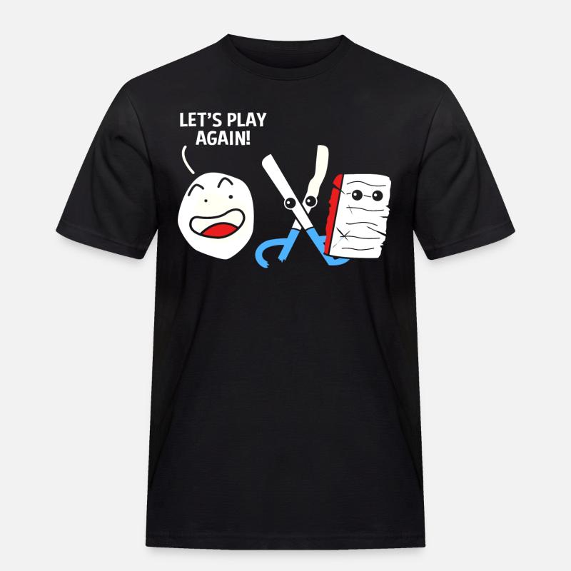 Schere Stein Papier - Männer Workwear T-Shirt - Schwarz