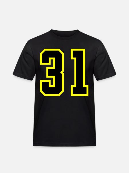 31 Number Jersey - Men's Workwear T-Shirt - black