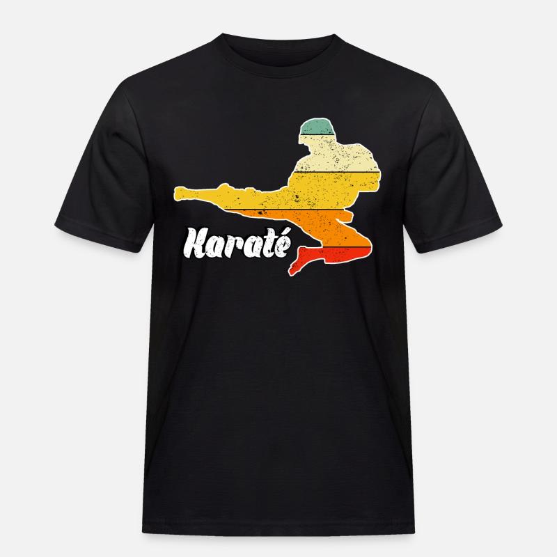Karate - Männer Workwear T-Shirt - Schwarz