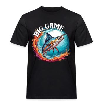 Springender Marlin Hochseefischen Tiefseefischen - Männer Workwear T-Shirt - Schwarz - Vorne - AI Model Male 178 light (178cm)