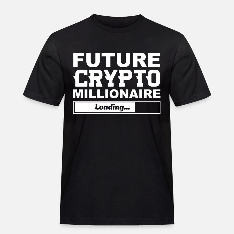 Future Crypto Millionaire is Loading - Männer Workwear T-Shirt - Schwarz