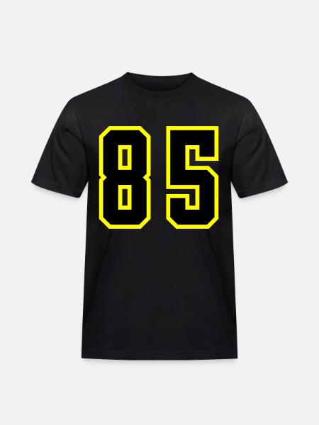 85 Zahl Trikot - Männer Workwear T-Shirt - Schwarz
