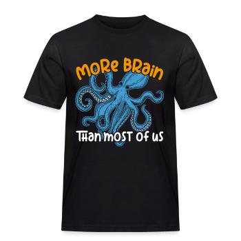 Intelligenter Oktopus - Männer Workwear T-Shirt - Schwarz - Vorne - AI Model Male 178 light (178cm)