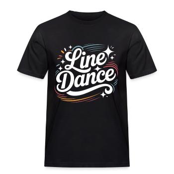 Line Dance mein Hobby - meine Passion - mein Ding - Männer Workwear T-Shirt - Schwarz - Vorne - AI Model Male 178 light (178cm)