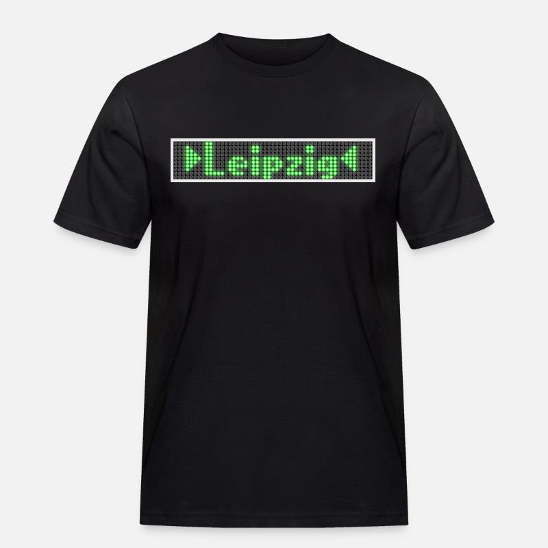 Leipzig LED Display Vert - T-shirt Workwear homme - noir