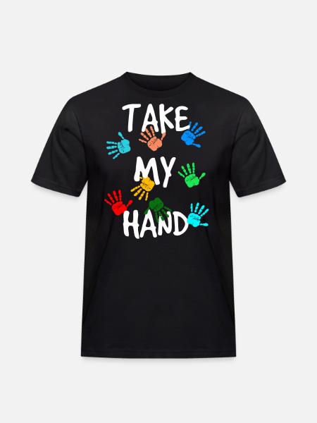Take my hand - Men's Workwear T-Shirt - black