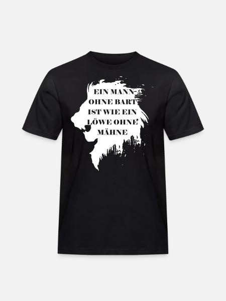 A man without a beard is like a lion without a mane - Men's Workwear T-Shirt - black