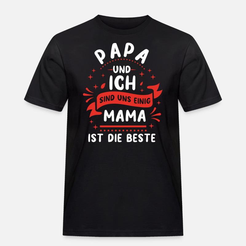 Beste Mama - Männer Workwear T-Shirt - Schwarz