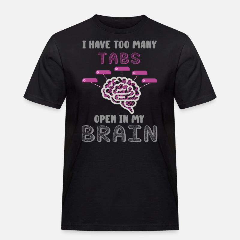 adhd, adhd öffnen, Kaffee, - Männer Workwear T-Shirt - Schwarz