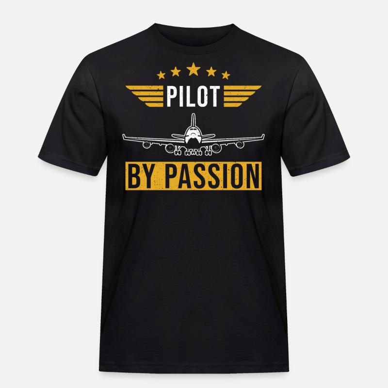 Pilot Spruch Geschenk Piloten - Männer Workwear T-Shirt - Schwarz