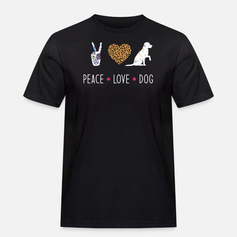 Hund - Männer Workwear T-Shirt - Schwarz
