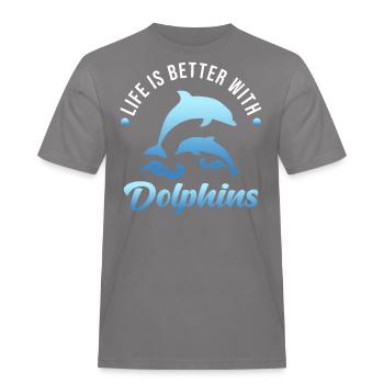 Delfin - T-shirt Workwear homme - gris - Devant - AI Model Male 185 dark (185cm)