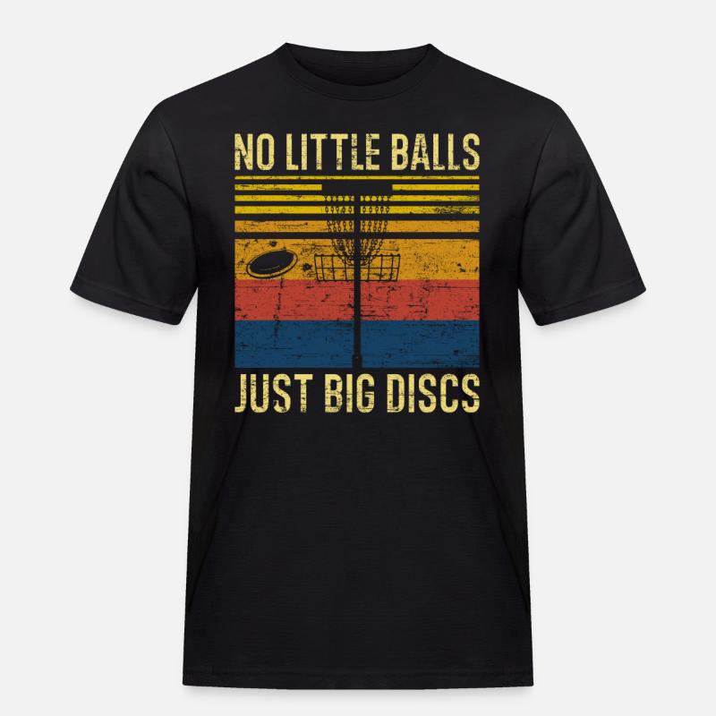 Disc Golf Retro - Männer Workwear T-Shirt - Schwarz