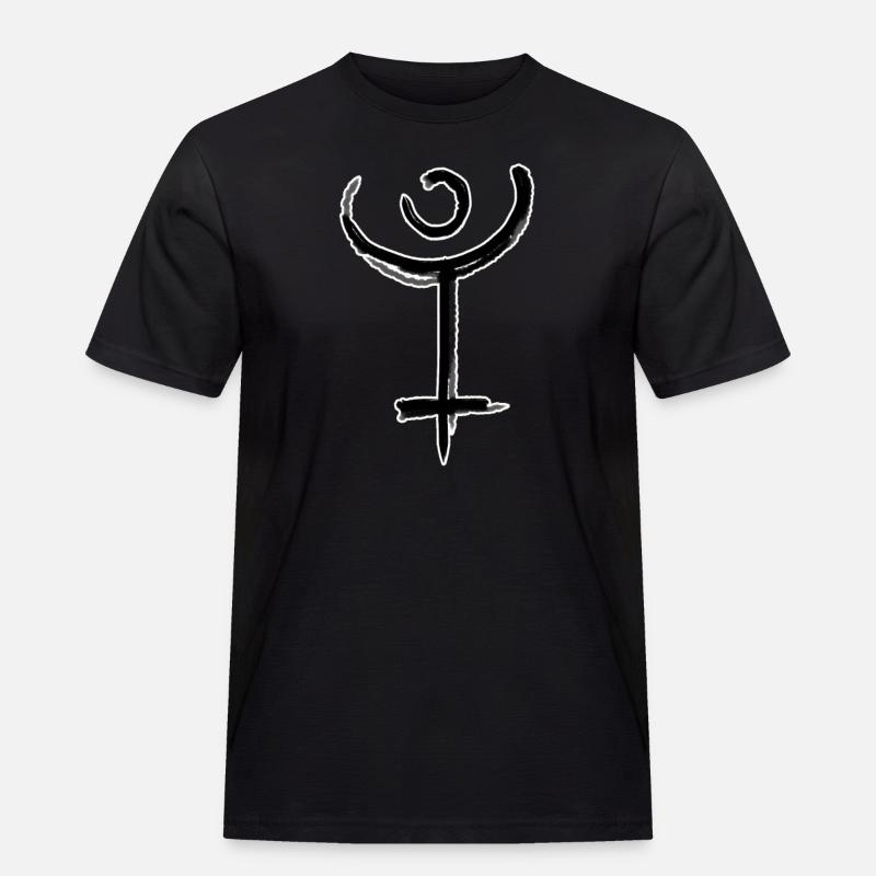 Pluto Astrologie Symbol - Männer Workwear T-Shirt - Schwarz