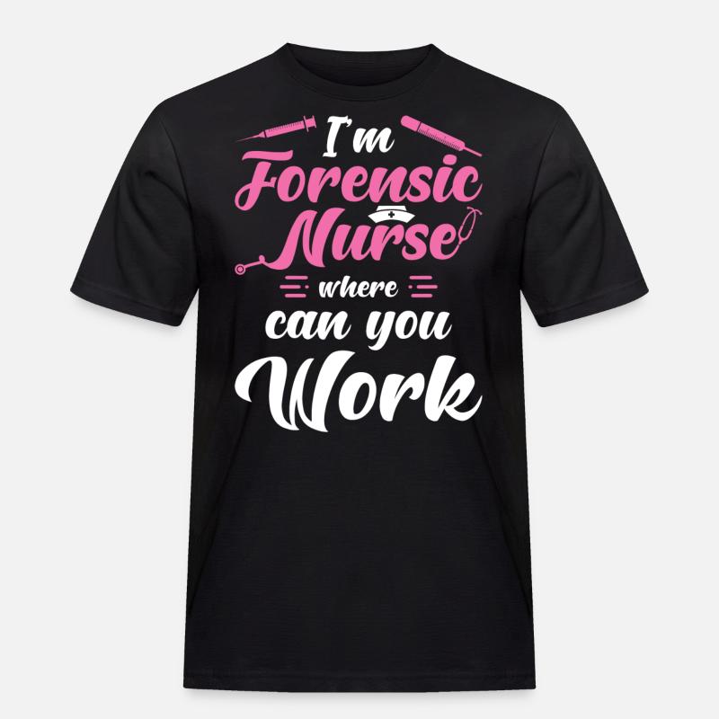 Forensische Krankenschwester - Männer Workwear T-Shirt - Schwarz
