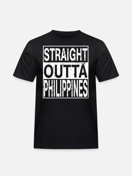 Philippines Straight outta Philippines - Men's Workwear T-Shirt - black