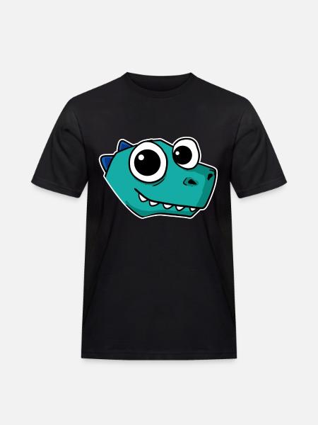 Dino Dinosaur Head - Men's Workwear T-Shirt - black