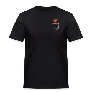 Chien Teckel Teckel - T-shirt Workwear homme - noir - Devant - AI Model Male 178 light (178cm)