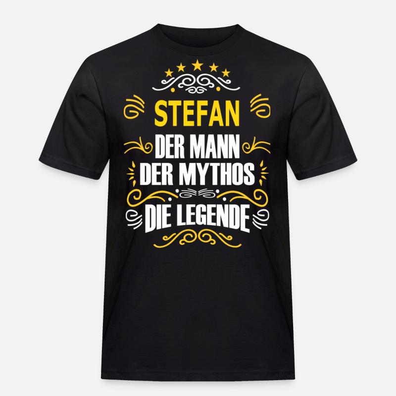 STEFAN - Männer Workwear T-Shirt - Schwarz
